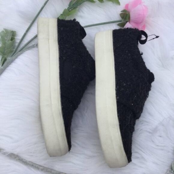 DV Black White Platform Shoes Sequin Size 6 Six - Picture 11 of 14